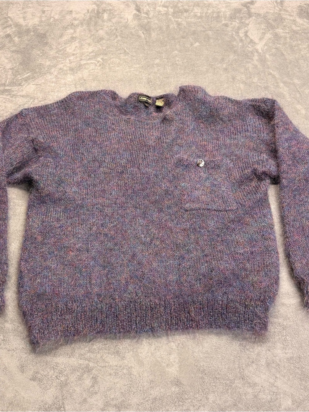 💜 Vintage Jeanne Pierre Purple Mohair Blend Crew Sweater